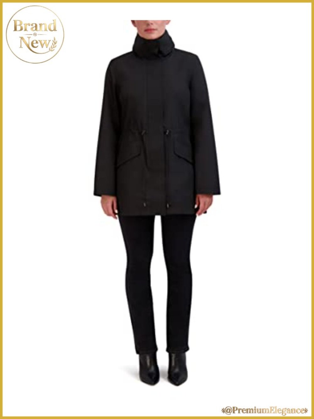 Cole Haan Women's Adjustable Packable Lightweight Coat Jacket